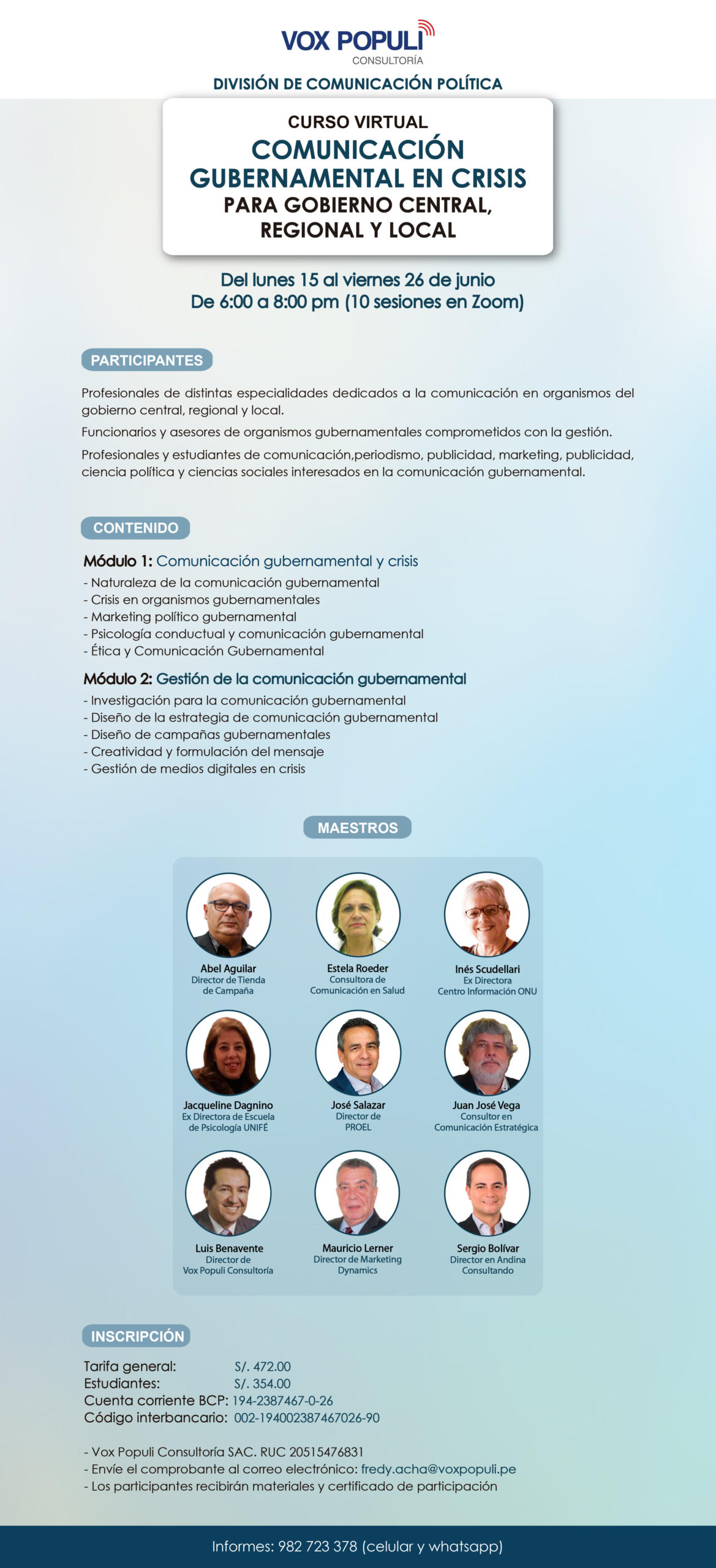 Comunicación gubernamental en crisis · afiche
