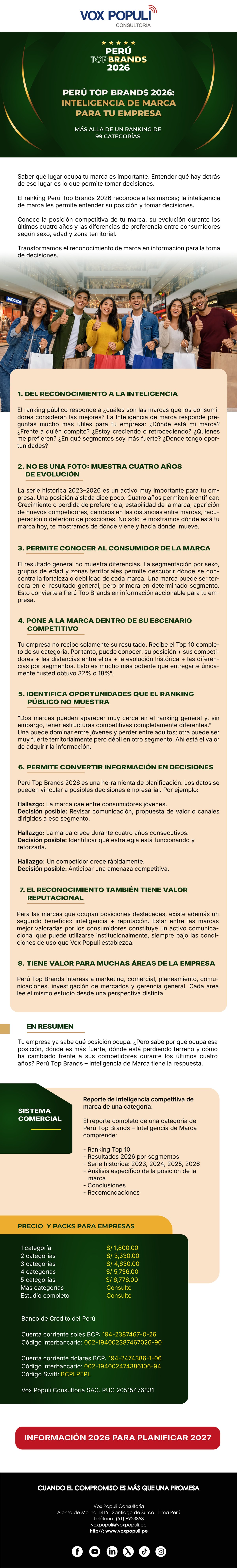 Perú Top Brands 2026: Inteligencia de marca para tu empresa